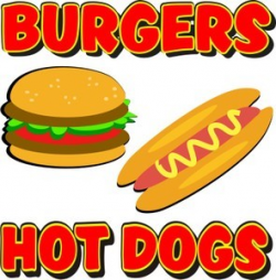 Burgers Hot Dogs Concession Food Truck Vinyl Decal - Harbour Signs