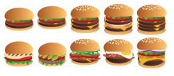 BURGER CLIPART - hamburger clipart cheeseburger clip art ...