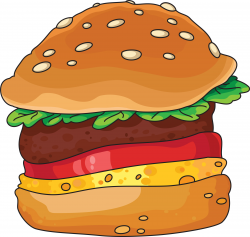Veggie Burger clipart cartoon - Pencil and in color veggie burger ...
