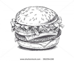 Burger Stock Vectors & Vector Clip Art | Shutterstock | Embroidery ...