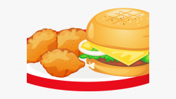 Burger Clipart Fast Food - Fast Food Plate Clipart ...
