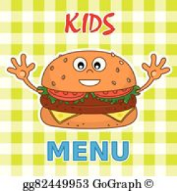Vector Clipart - Kids and burger. Vector Illustration gg62733050 ...