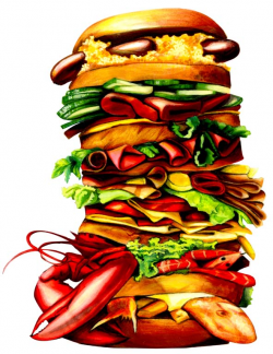Download tall sandwich drawing clipart Hamburger Club ...