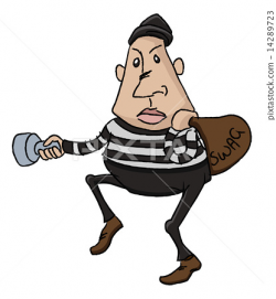 Thief or burglar cartoon - Stock Illustration [14289723] - PIXTA