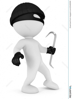 3D White People Thief Illustration 25490808 - Megapixl