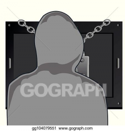 Vector Clipart - Burglar for computer. Vector Illustration ...
