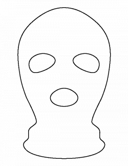Robber mask pattern. Use the printable outline for crafts, creating ...