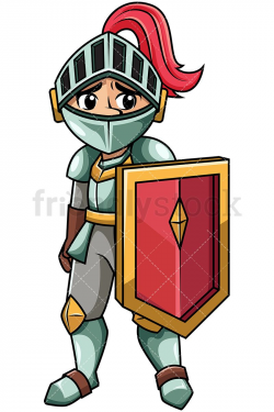 Defeated Humiliated Knight Cartoon Vector Clipart