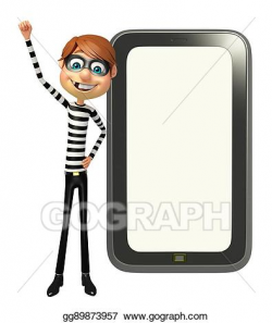 Stock Illustration - Thief with tab. Clipart Illustrations ...