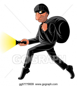 Drawing - Stealthy thief. Clipart Drawing gg57779009 - GoGraph