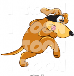 Royalty Free Cartoon of a Happy Brown Dog Mascot Cartoon Character ...