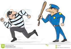 Police clipart burglar - Pencil and in color police clipart burglar