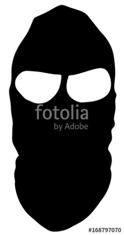 Symbol of a bandit or terrorist mask vector. Burglar black mask ...
