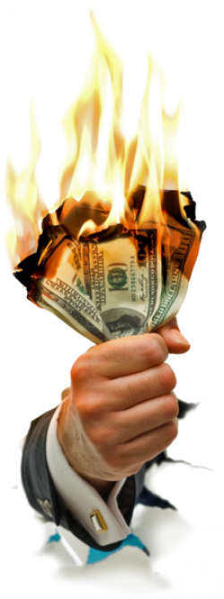 Burning Money In Hand (PSD) | Official PSDs