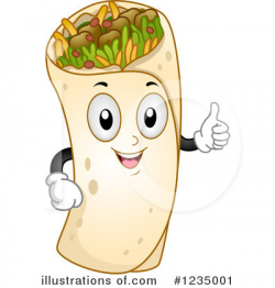 Burrito Clipart #1235001 - Illustration by BNP Design Studio