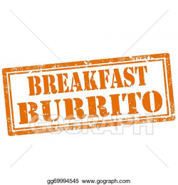 Vector Stock - Breakfast burrito-stamp. Clipart Illustration ...