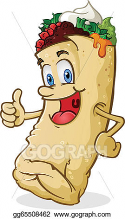 Vector Art - Burrito cartoon character thumbs up. EPS clipart ...