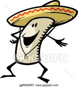 EPS Vector - Happy burrito. Stock Clipart Illustration ...