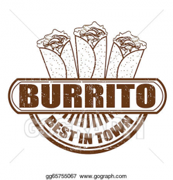 Vector Art - Burrito stamp. Clipart Drawing gg65755067 - GoGraph