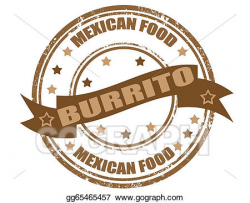Vector Art - Burrito-stamp. Clipart Drawing gg65465457 - GoGraph