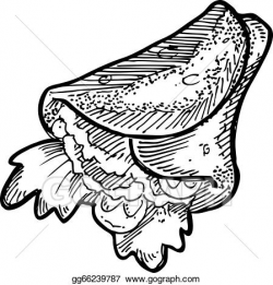Vector Art - Hand drawn burrito. EPS clipart gg66239787 ...