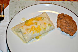 Baked Chicken Burritos with Sour Cream Poblano Sauce - Hezzi-D's ...