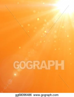 Stock Illustration - Summer background with a magnificent sun burst ...