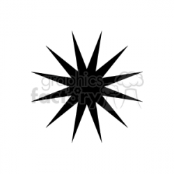 Solid black star burst shape. clipart. Royalty-free clipart # 166218