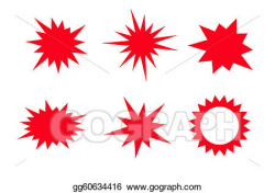 Stock Illustration - Assorted burst blank labels . Clipart Drawing ...