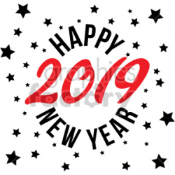 2019 happy new year burst clipart. Royalty-free clipart # 407221