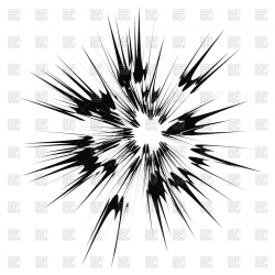 Explosions clipart burst - Pencil and in color explosions clipart burst