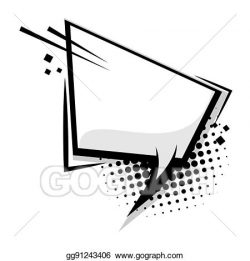 EPS Illustration - Blank comic speech square bubble. Vector ...