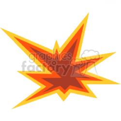 Explosion burst flame clipart. Royalty-free clipart # 153411