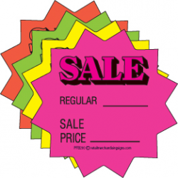 Fluorescent Burst Price Cards,Sale Tags,Banners and Posters