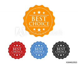 Best choice badge label seal, burst, or sticker stamp flat vector ...
