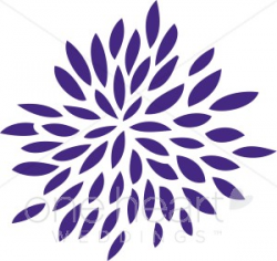 Purple Flower Burst Clipart | Flower Clipart