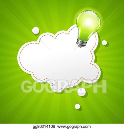 Stock Illustration - Burst tposter with speech bubble and bulb ...