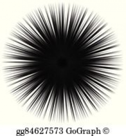 EPS Vector - Abstract bursting, spiky shape. monochrome vector ...