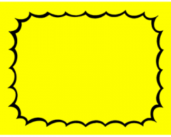 R001010-Y 1up Burst Fluorescent Yellow Sign