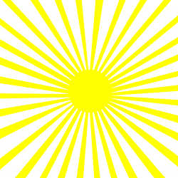 Lineart Burst Sun Pattern Yellow White Clip Art - Sweet Clip Art