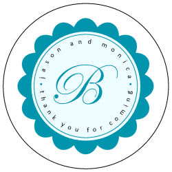 Turquoise Floral Burst Round Coaster Label | Free Images at Clker ...