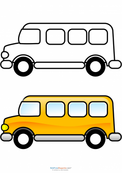 Match Up Coloring Pages – School Bus | Felt craft | School ...