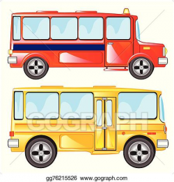 Vector Art - Two buses. Clipart Drawing gg76215526 - GoGraph
