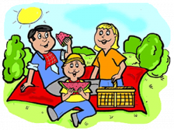 Picnic at the park clipart