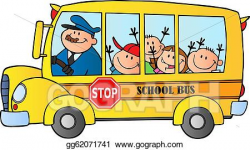 Vector Art - School bus with happy children. EPS clipart gg62071741 ...
