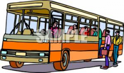 A Large Passenger Bus - Royalty Free Clipart Picture