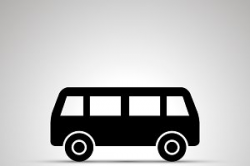 Bus silhouette, simple black icon ~ Icons ~ Creative Market