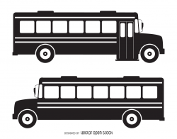 Isolated school bus silhouette - Vector download