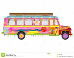 Hippie School Bus Clipart