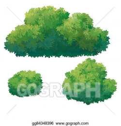 Drawing - Green bush. Clipart Drawing gg84348396 - GoGraph